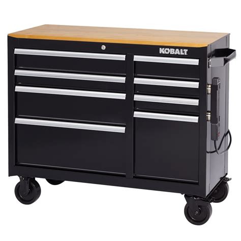 kobalt 34.5-in x 41-in 8-drawer ball-bearing steel tool cabinet black|Kobalt 34.5 x 41 inch 8 Drawer Tool box tool chest .